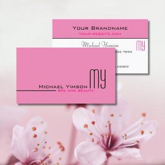 Light Pink and White with Monogram Professional