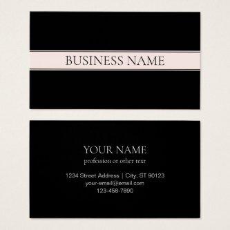 Light Pink Blush Stripe & Elegant Editable Text