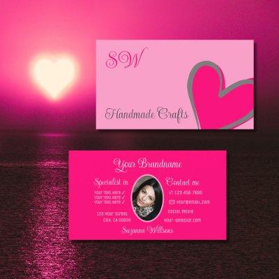 Light Pink Gorgeous Heart with Monogram and Photo