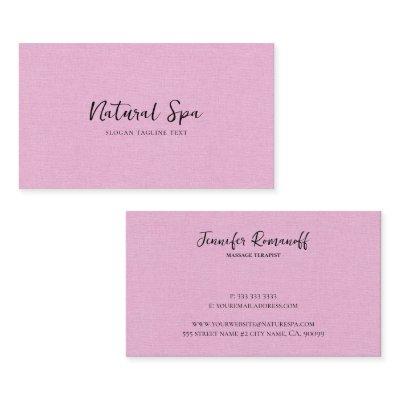 Light Pink Linen Texture Print black Typography