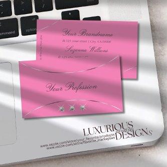 Light Pink with Silver Decor and Sparkle Diamonds