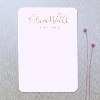 Light Purple Lavender  Gold Earring Display Card