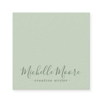 Light sage green elegant minimalist professional square