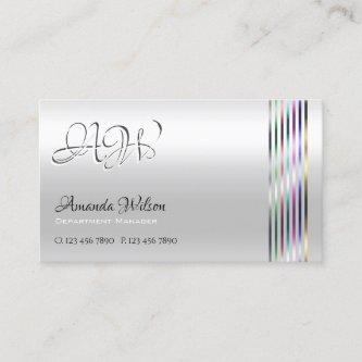 Light Silver Shimmer Effect with Monogram Quality