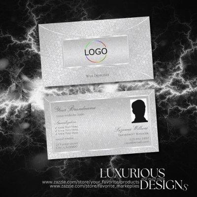 Light Silver Snake Pattern with Logo and Photo