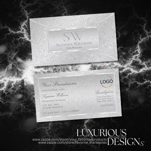 Light Silver Snake Pattern with Monogram and Logo