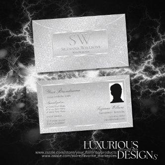 Light Silver Snake Pattern with Monogram and Photo