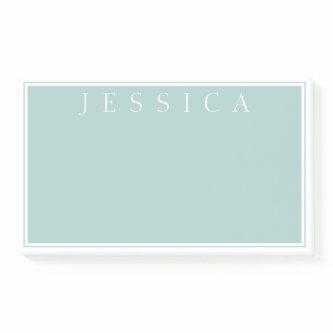 Light Slate Blue Grey | Your Name Post-it Notes