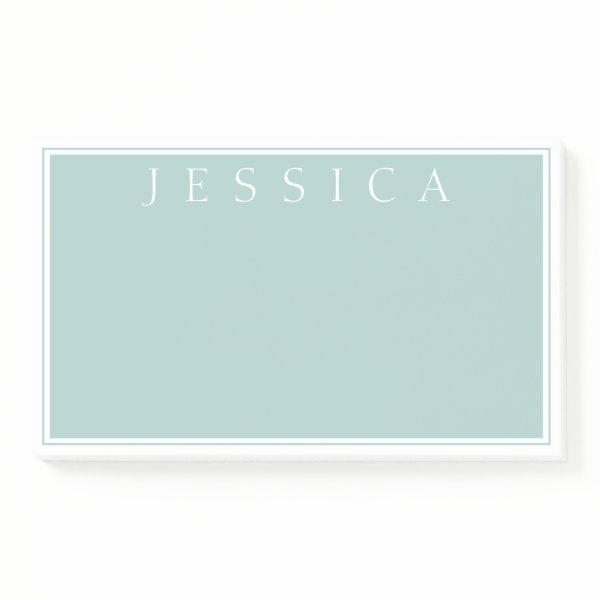 Light Slate Blue Grey | Your Name Post-it Notes