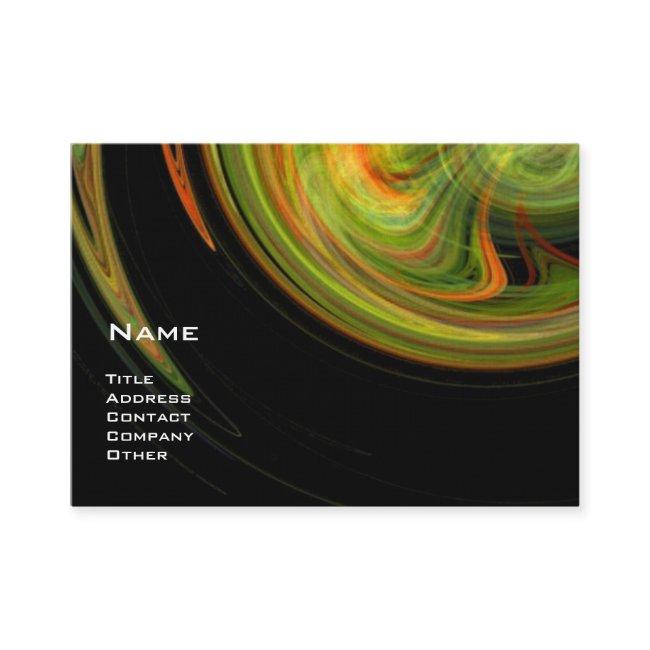 LIGHT VORTEX,YELLOW ORANGE GREEN FRACTALS Black