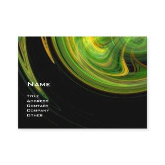 LIGHT VORTEX,YELLOW ORANGE GREEN SWIRLS Black