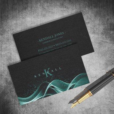 Light Wave and Stardust Monogram Teal ID781