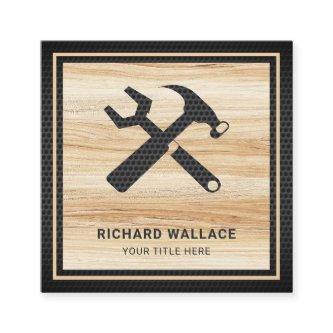 Light Wood Grain Handyman Auto Repair Mechanic Square