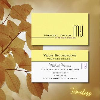 Light Yellow and White with Monogram Professional
