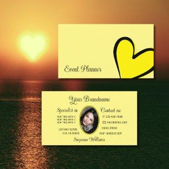 Light Yellow Gorgeous Heart Modern with Photo Cute