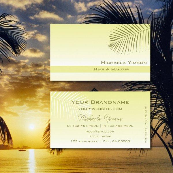 Light Yellow Gradient Modern with Palm Leaf Simple