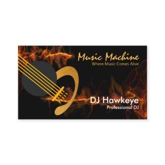Lightning Red Sound Wave Gold Guitar DJ