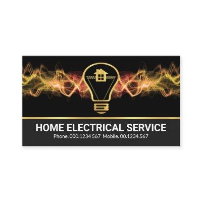 Lightning Storm Strike Gold Bulb Home Electrician