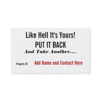 Like Hell It's Yours!