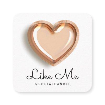 Like Me Pink Balloon Heart Girly Social Media Square