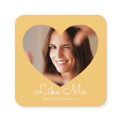 Like Me YellowPhoto Heart Frame Girly Social Media Square