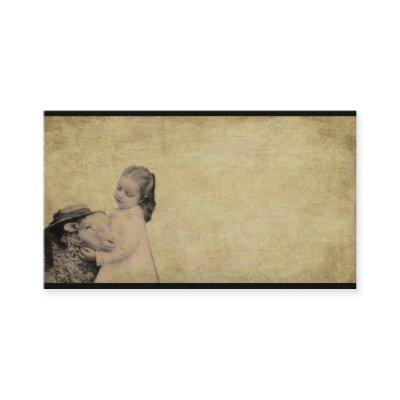 lil girl & lil lamb- prim biz cards