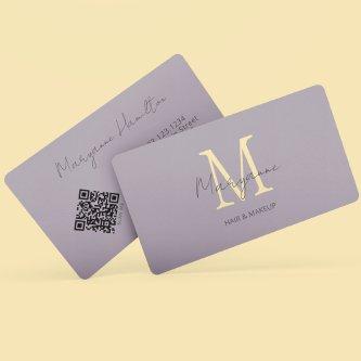 Lilac Monogram QR Code