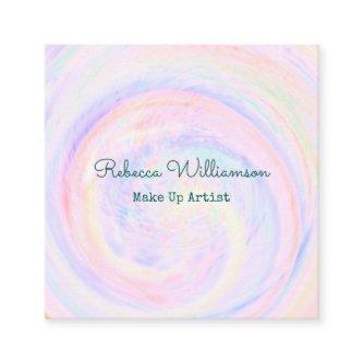 Lilac Pink Pastel Swirl Make Up Artist Square