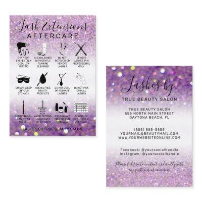 Lilac Purple Glitter Lash Extension Aftercare Icon