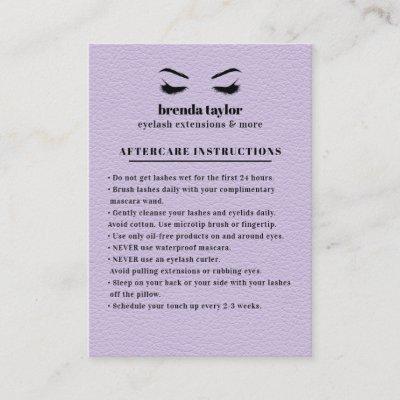 LILAC Suede Eyelash Browbar Aftercare Instructions