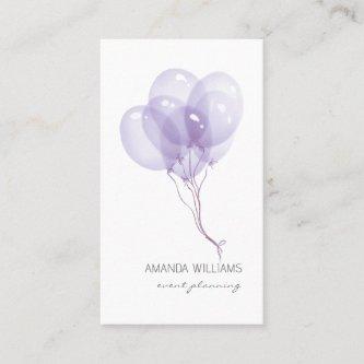 Lilac Watercolor Balloons Event Planner