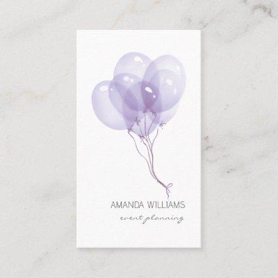 Lilac Watercolor Balloons Event Planner