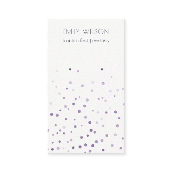 Lilac Watercolor Confetti  Stud Earring Display