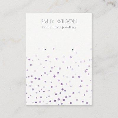 Lilac Watercolor Confetti Stud Earring Display