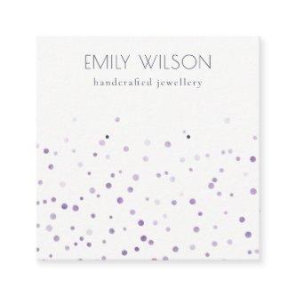 Lilac Watercolor Confetti Stud Earring Display Square