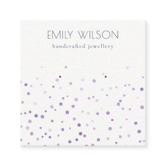 Lilac Watercolor Confetti Stud Earring Display Square