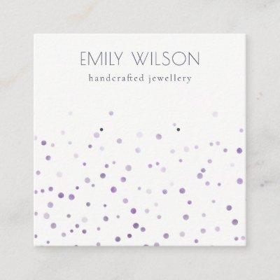 Lilac Watercolor Confetti Stud Earring Display Square