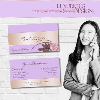 Lilac with Rose Gold Decor and Gorgeous Flower