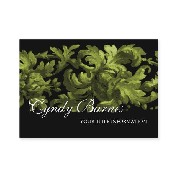 Lime and Black Acanthus Scroll