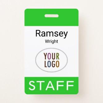 Lime Green Staff ID Name Badge Reel Clip Lanyard