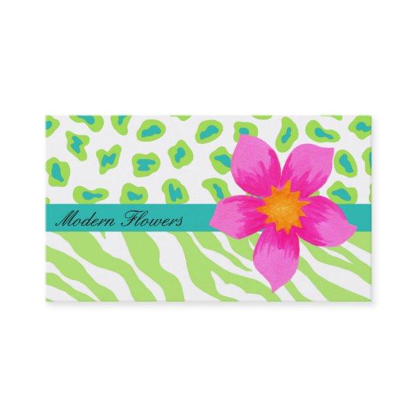 Lime Green, & Turquoise Teal Zebra & Cheetah
