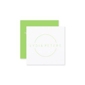 Lime Green & White | Clean Square