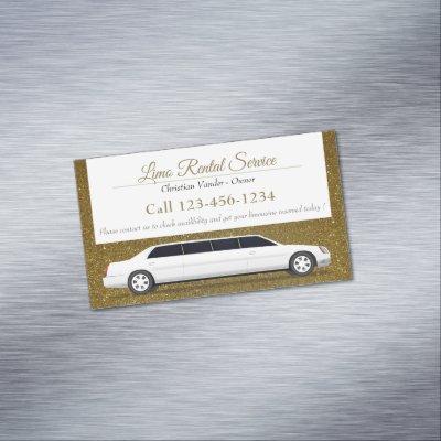 Limo Rental And Driver Service | Luxury Glitter  Magnet