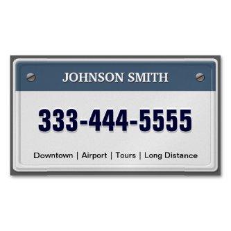 Limo & Taxi Service - Cool Licensed Plate Magnetic