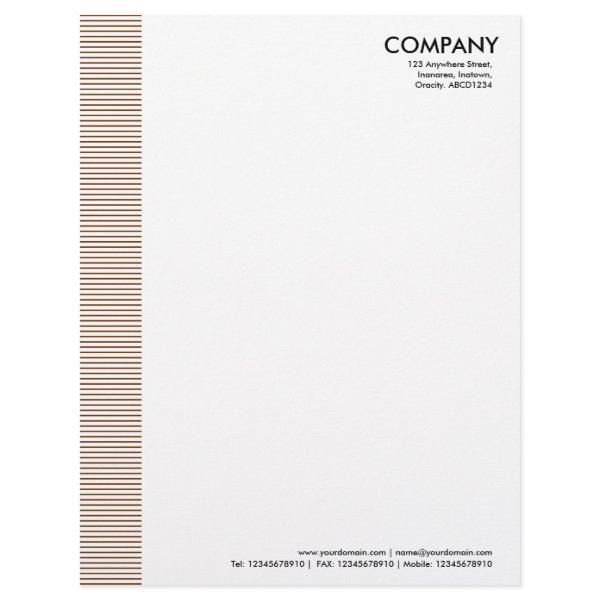 Lined Margin - Walnut Letterhead