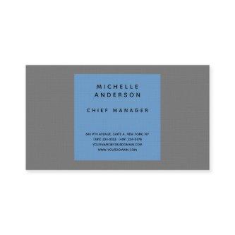 Linen Blue Grey Modern Plain Simple Professional