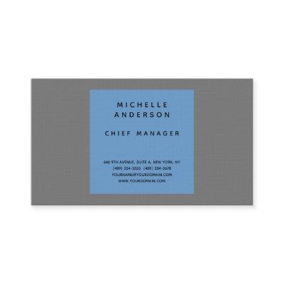 Linen Blue Grey Modern Plain Simple Professional