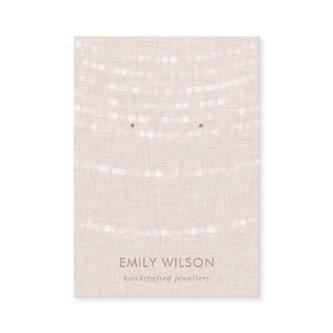 LINEN BLUSH LIGHT STRINGS STUD EARRING DISPLAY