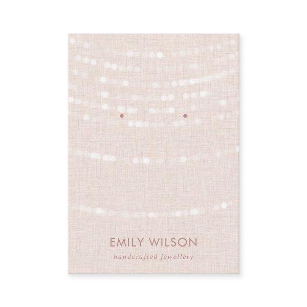 LINEN BLUSH LIGHT STRINGS STUD EARRING DISPLAY