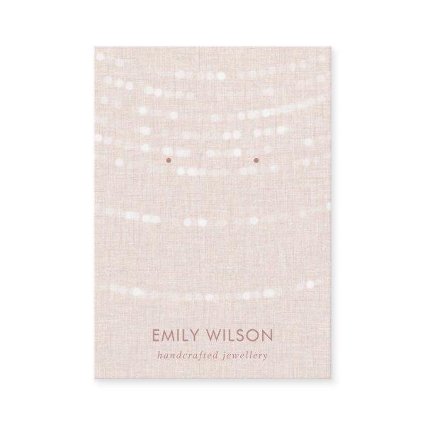 LINEN BLUSH LIGHT STRINGS STUD EARRING DISPLAY